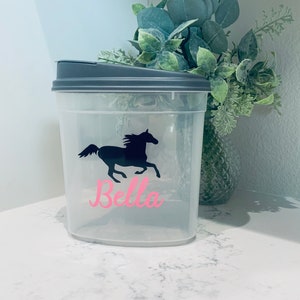 Galloping Horse Treat Container, Treat Container, Equestrian Gift, Horse Gifts, Horse Treats, Horse Show Supplies, Horse Supplies