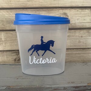 Dressage Horse Treat Container, Treat Container, Equestrian Gift, Horse Gifts, Horse Treats, Horse Show Supplies, Horse Supplies, Barn Gifts