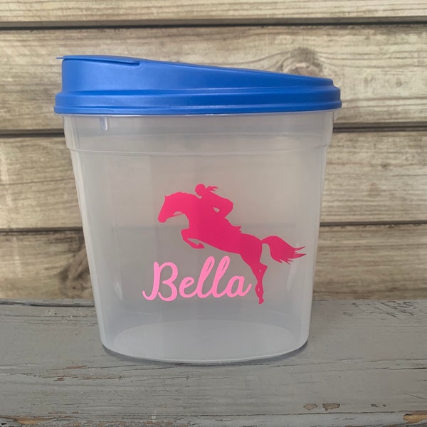 Jumper Horse Treat Container, Treat Container, Equestrian Gift, Horse Gifts, Horse Treats, Horse Show Supplies, Horse Supplies, Barn Gifts