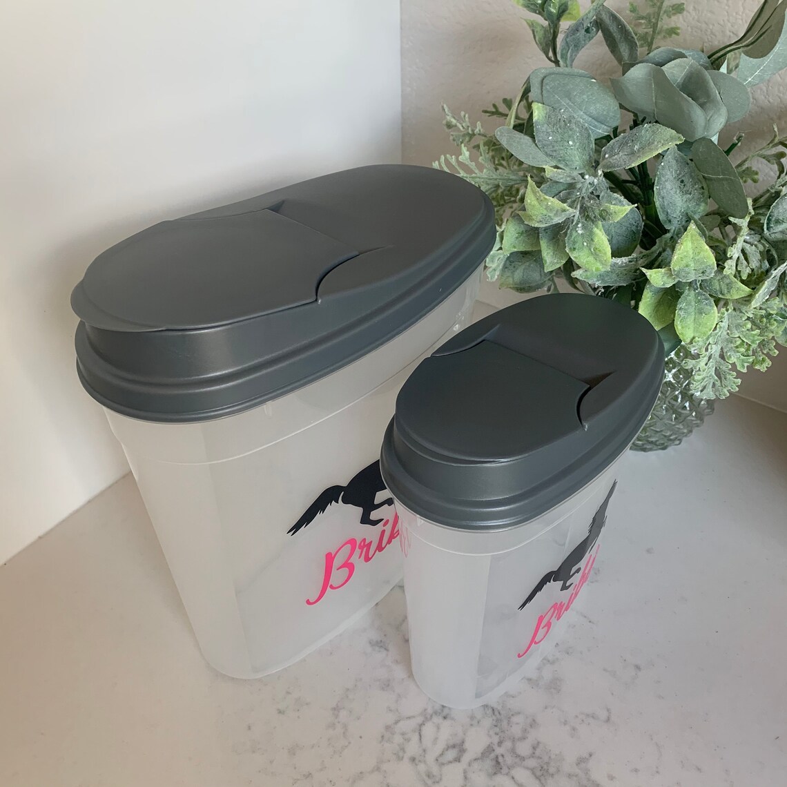 Set of 2 Galloping Horse Treat Containers Treat Container Etsy