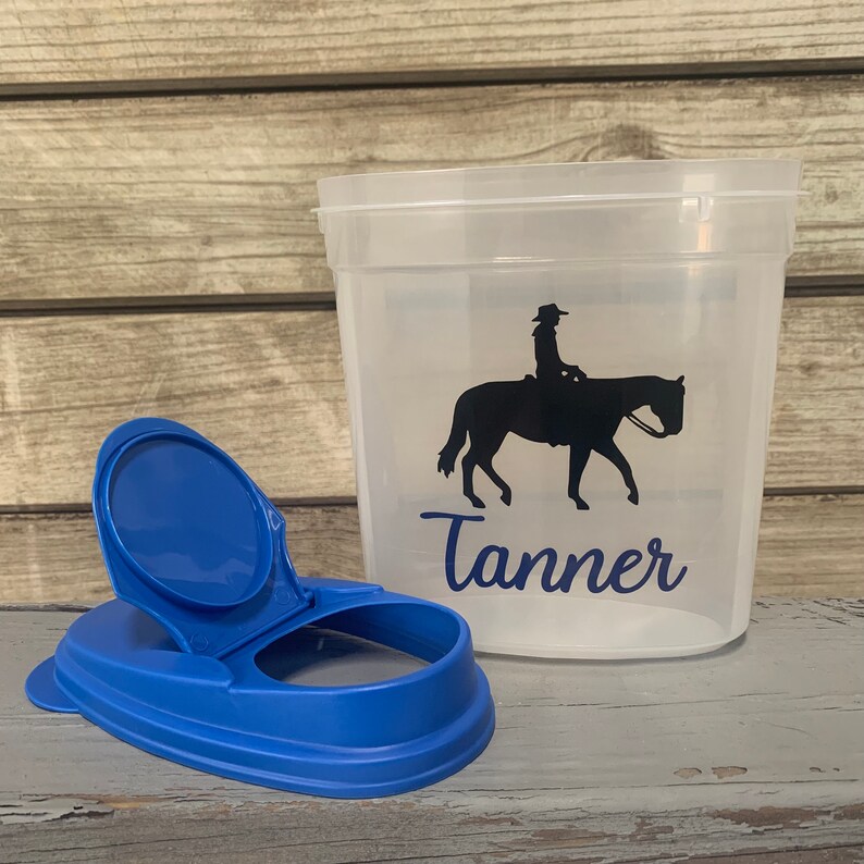Western Horse Treat Container Treat Container Equestrian Etsy