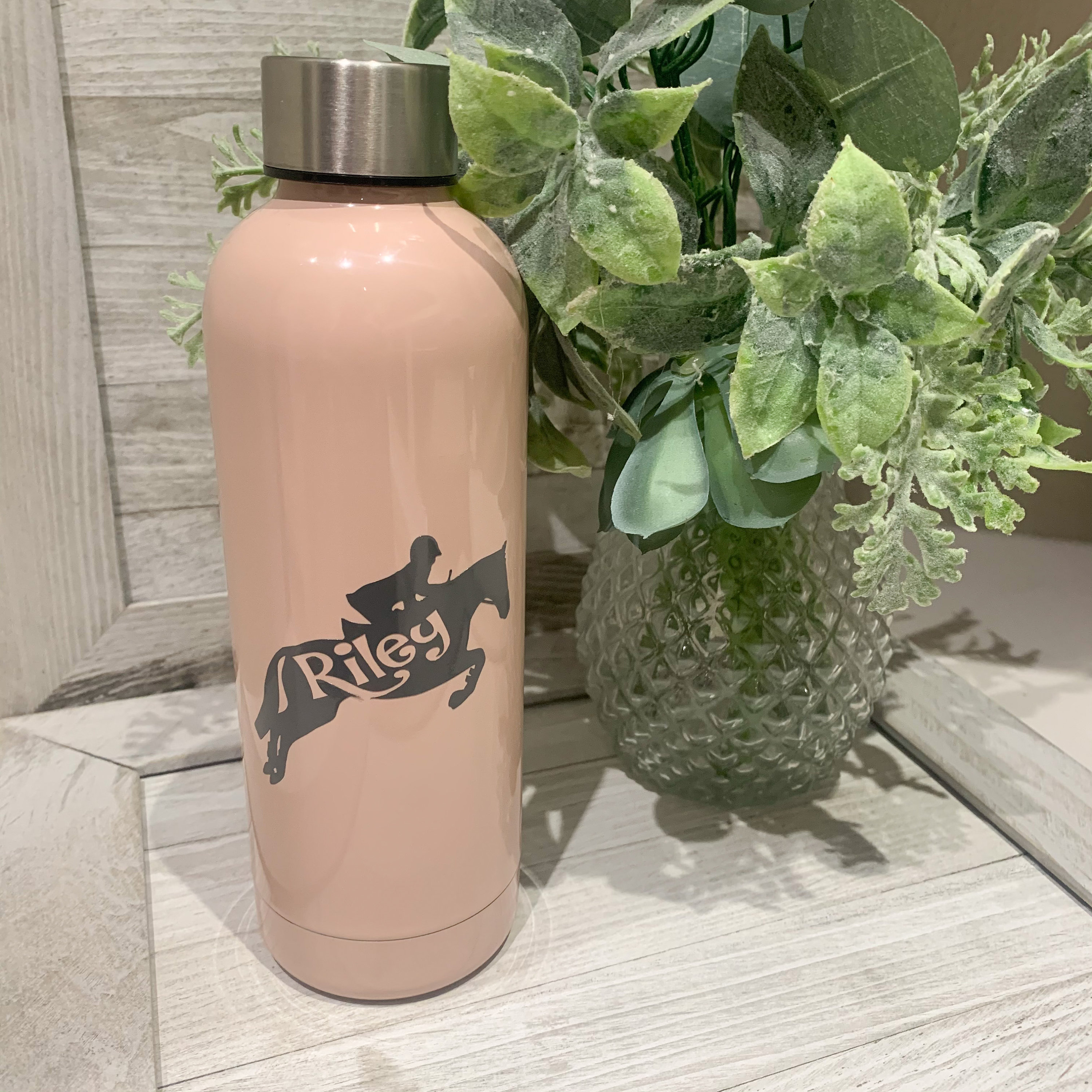 Blush Horse Water Bottle Horse Camp Custom Water Bottle Etsy