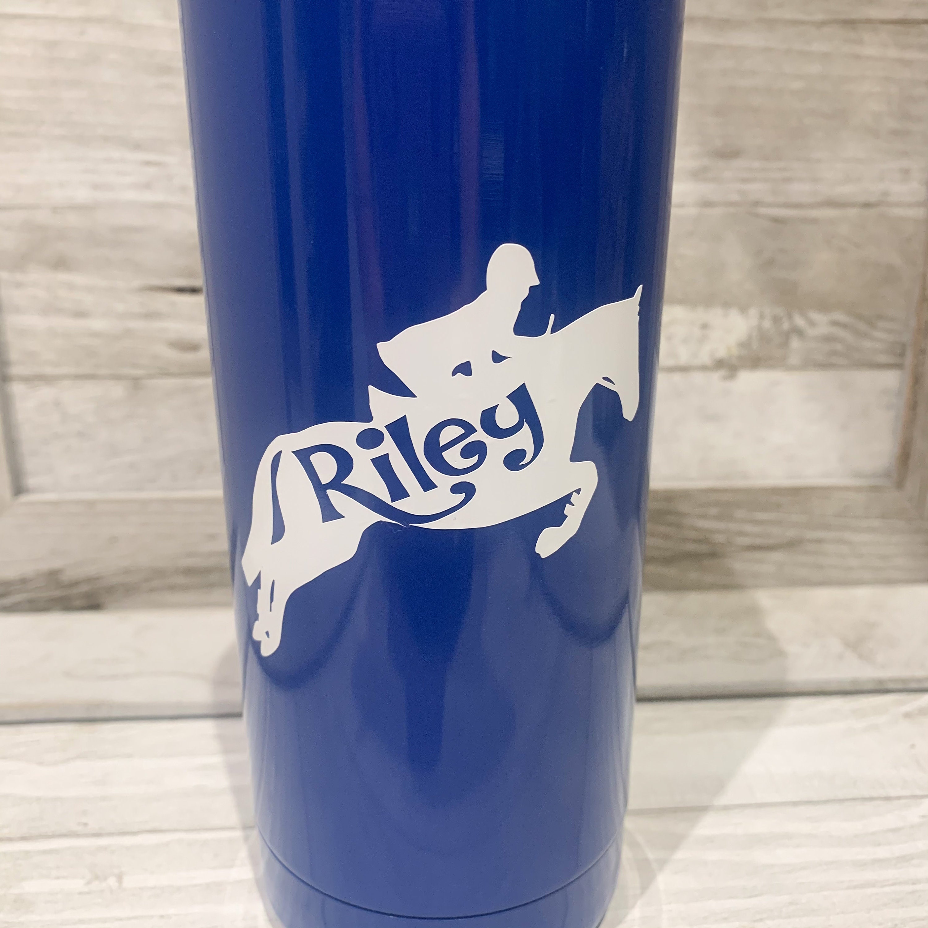 Blue Horse Water Bottle Custom Water Bottle Horse Gift Etsy