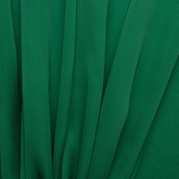 Grass green fabric, gently shiny silk satin,