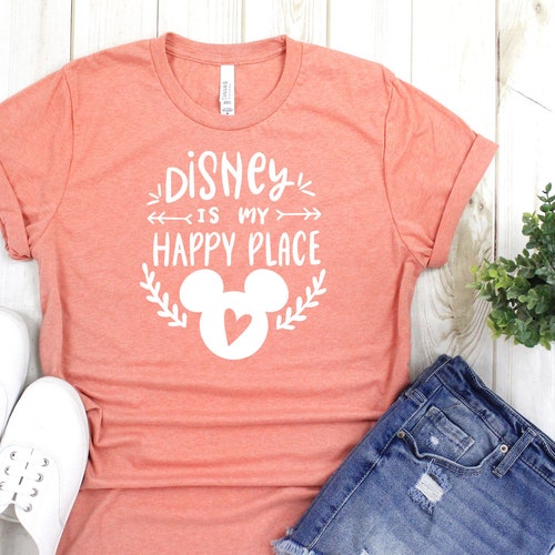 Disney is My Happy Place Disney Unisex Tshirt // Disney Etsy