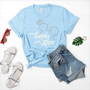 Happily Ever After Mickey Ring Disney Unisex T-Shirt // Disney Apparel // Disney Honeymoon // Custom Disney Shirt