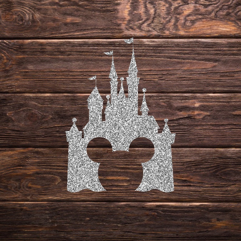 Glitter Mickey Castle Disney Decal Vinyl Sticker Vehicle Etsy