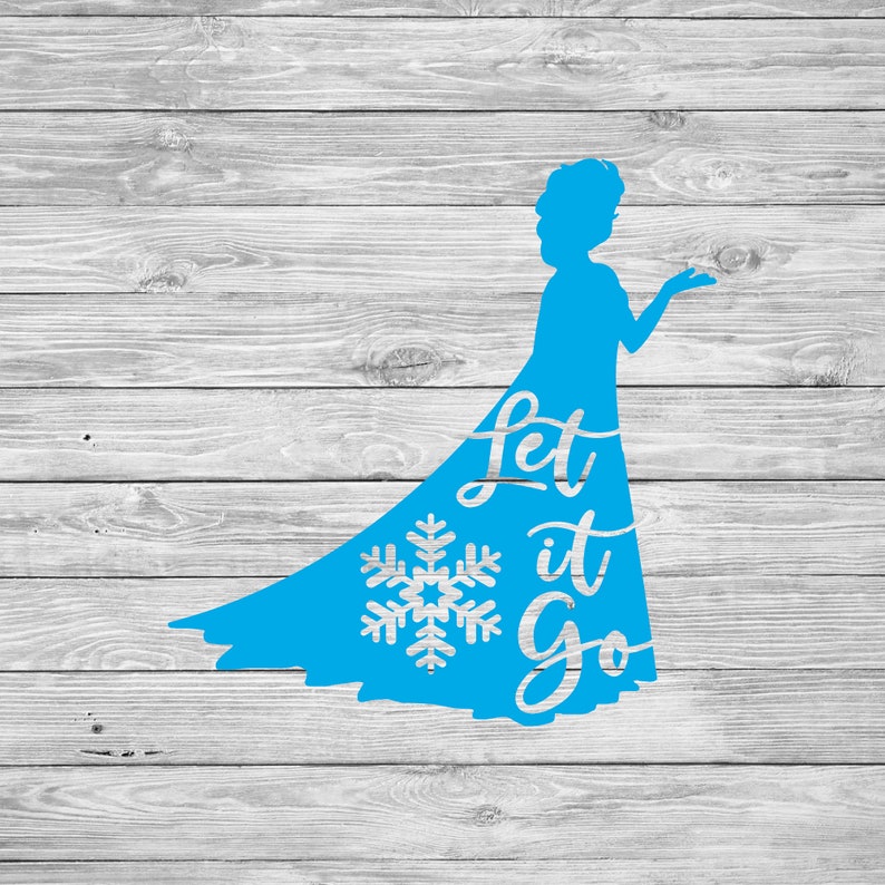 Elsa Let It Go Quote Disney Decal Vinyl Sticker Vehicle Etsy