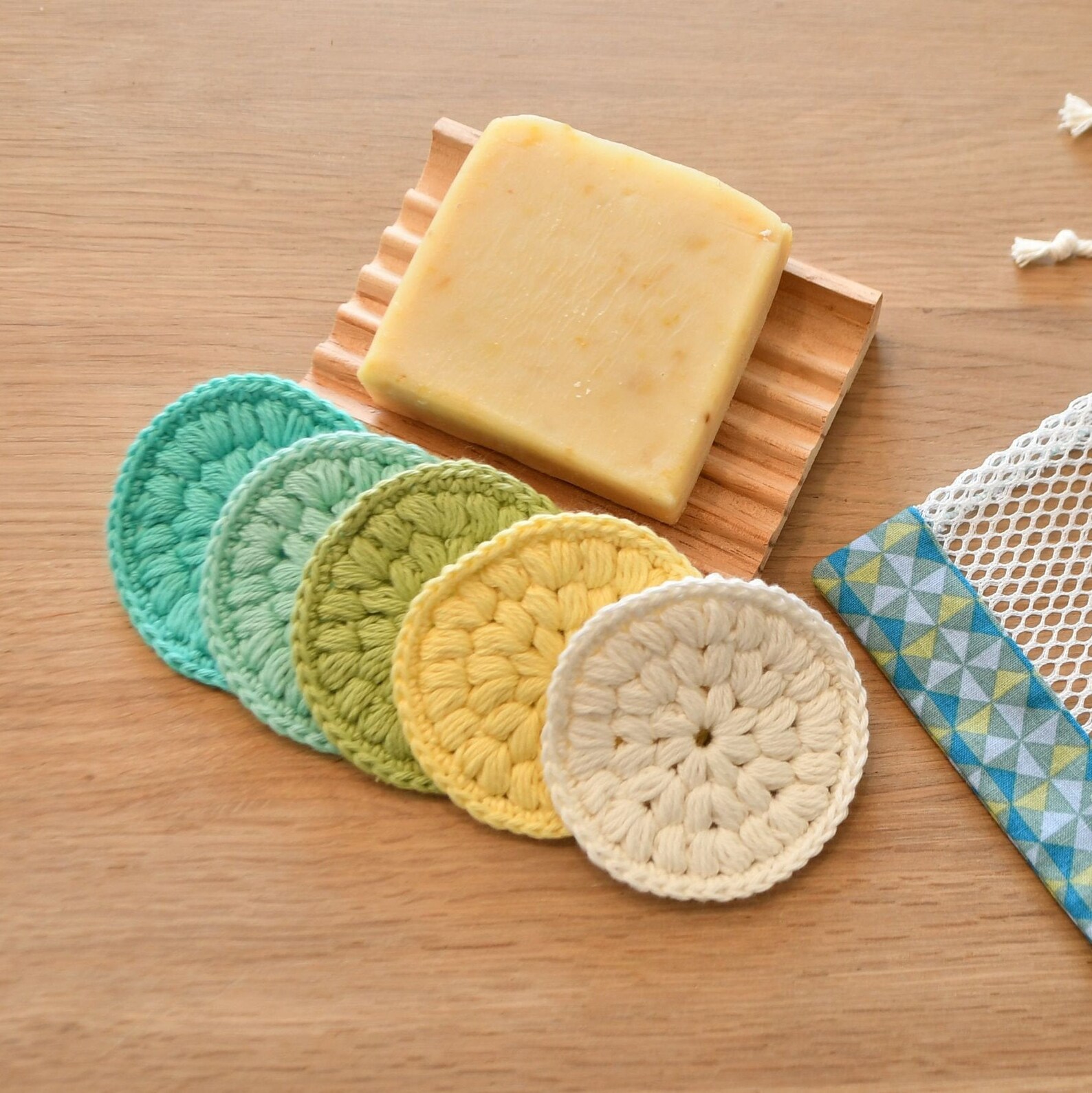 Set of 5 pcs. cosmetic pads with bags makeup pads cottonpads Etsy