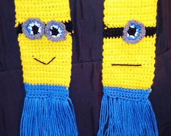 Crocheted Minion inspired scarf