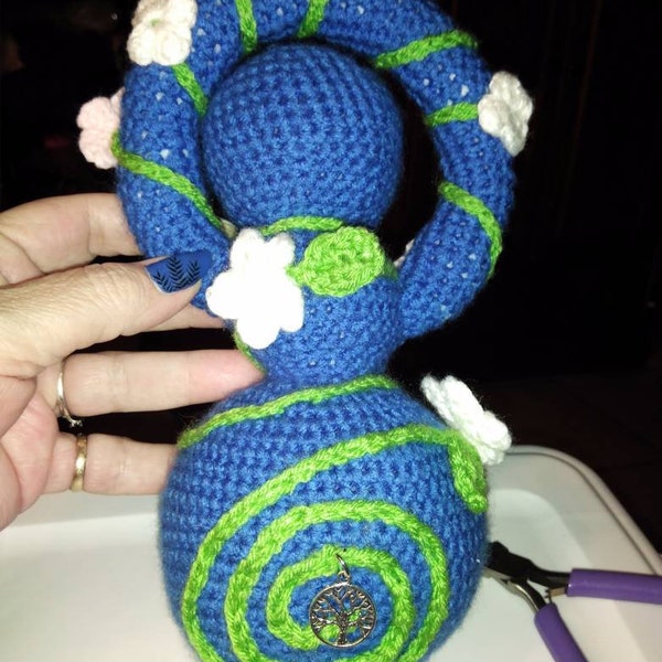 Crocheted Tree of Life Goddess doll