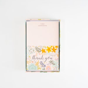 37 Blank Floral Thank You Cards White Envelopes Bridal, Baby Showers, Business Bonus 24K Gold Card Perfect Mothers Day Gift image 3
