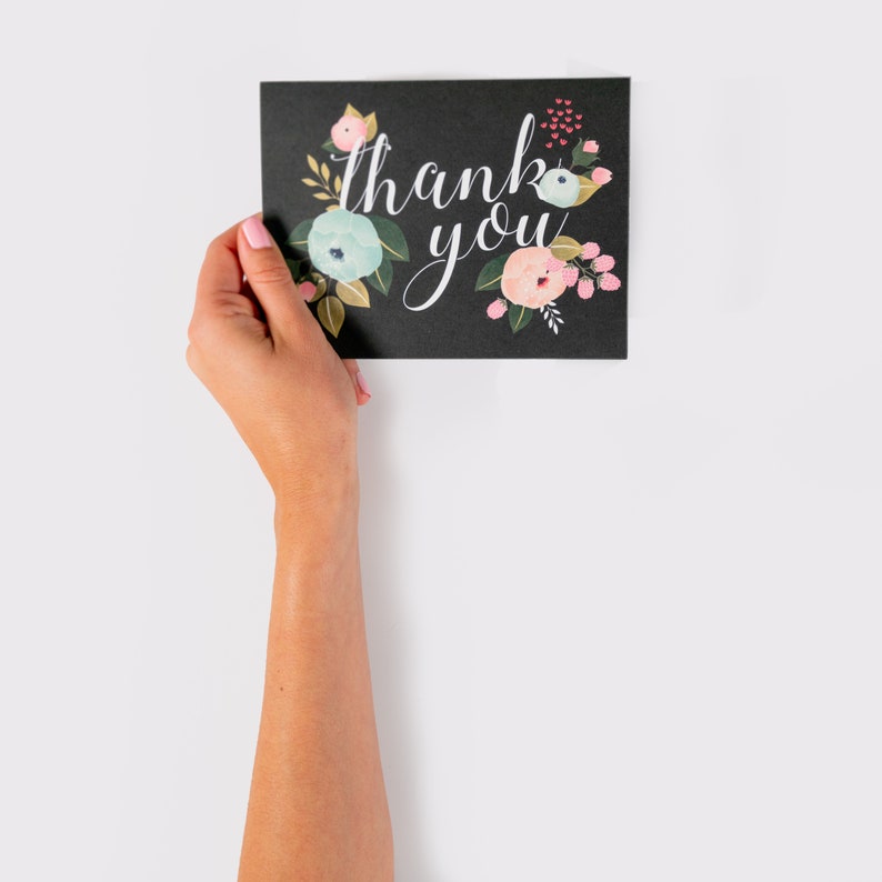 37 Blank Floral Thank You Cards White Envelopes Bridal, Baby Showers, Business Bonus 24K Gold Card Perfect Mothers Day Gift image 6