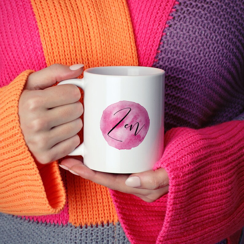 Zen Mug. Zen Coffee Mug Buddha Mug Peace Mug Hippy Mug Etsy