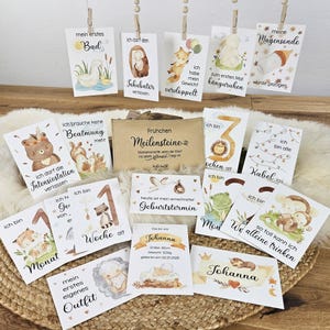 Personalisierte Meilensteine für Frühchen, Karten-Set für Frühgeborene, Geschenk zur Geburt