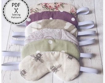 Eye Mask/ Sleep Mask PDF sewing pattern, Instant Download, perfect for beginners.