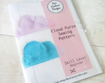 Cloud Purse Paper Sewing Pattern, perfect for beginners.