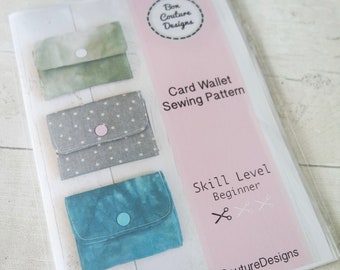Card Wallet Paper Sewing Pattern, perfect for beginners.