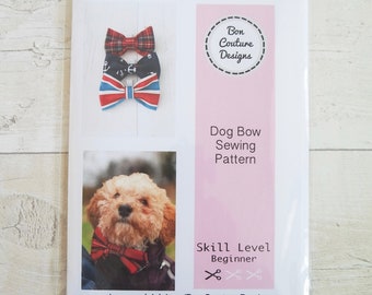 Dog Bow Tie Paper Sewing Pattern, perfect for beginners.