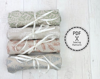 Brush roll , DIY gift, PDF sewing pattern, instant download.