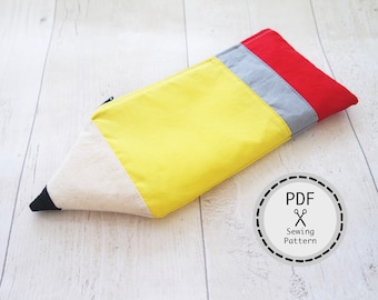 Pencil pouch PDF Sewing Pattern, instant download, perfect for beginners.