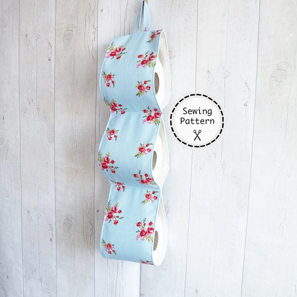 Toilet roll holder, PDF sewing pattern, Instant download, Perfect for beginners.
