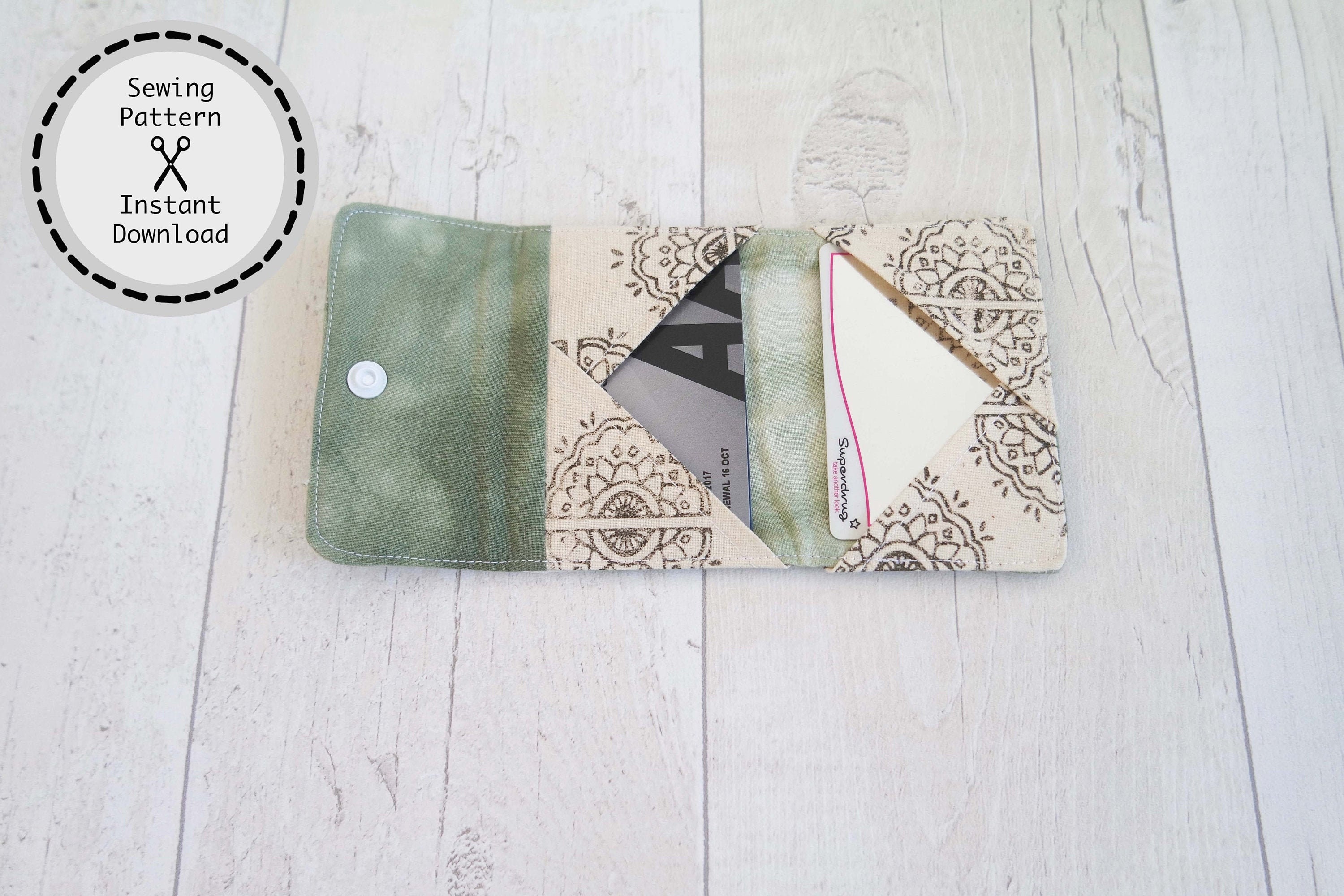 Card Wallet Sewing Pattern PDF, Beginner Friendly - Etsy