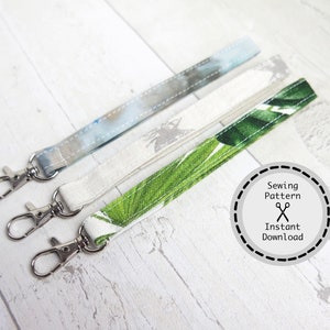 Patrón de costura PDF para correa de pulsera, descarga instantánea, perfecto para principiantes.