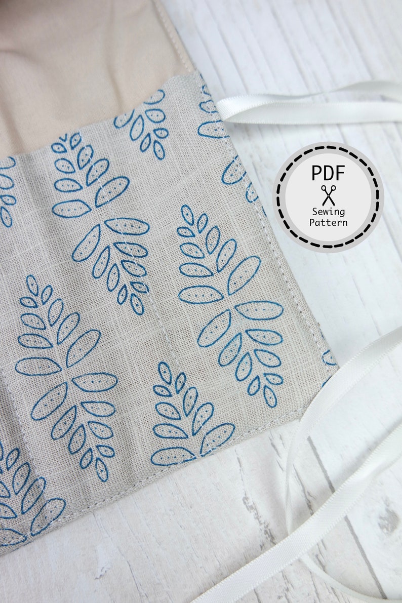 Brush roll , DIY gift, PDF sewing pattern, instant download. image 7