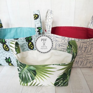 Storage Basket Sewing Pattern, Beginner Friendly (PDF Pattern)