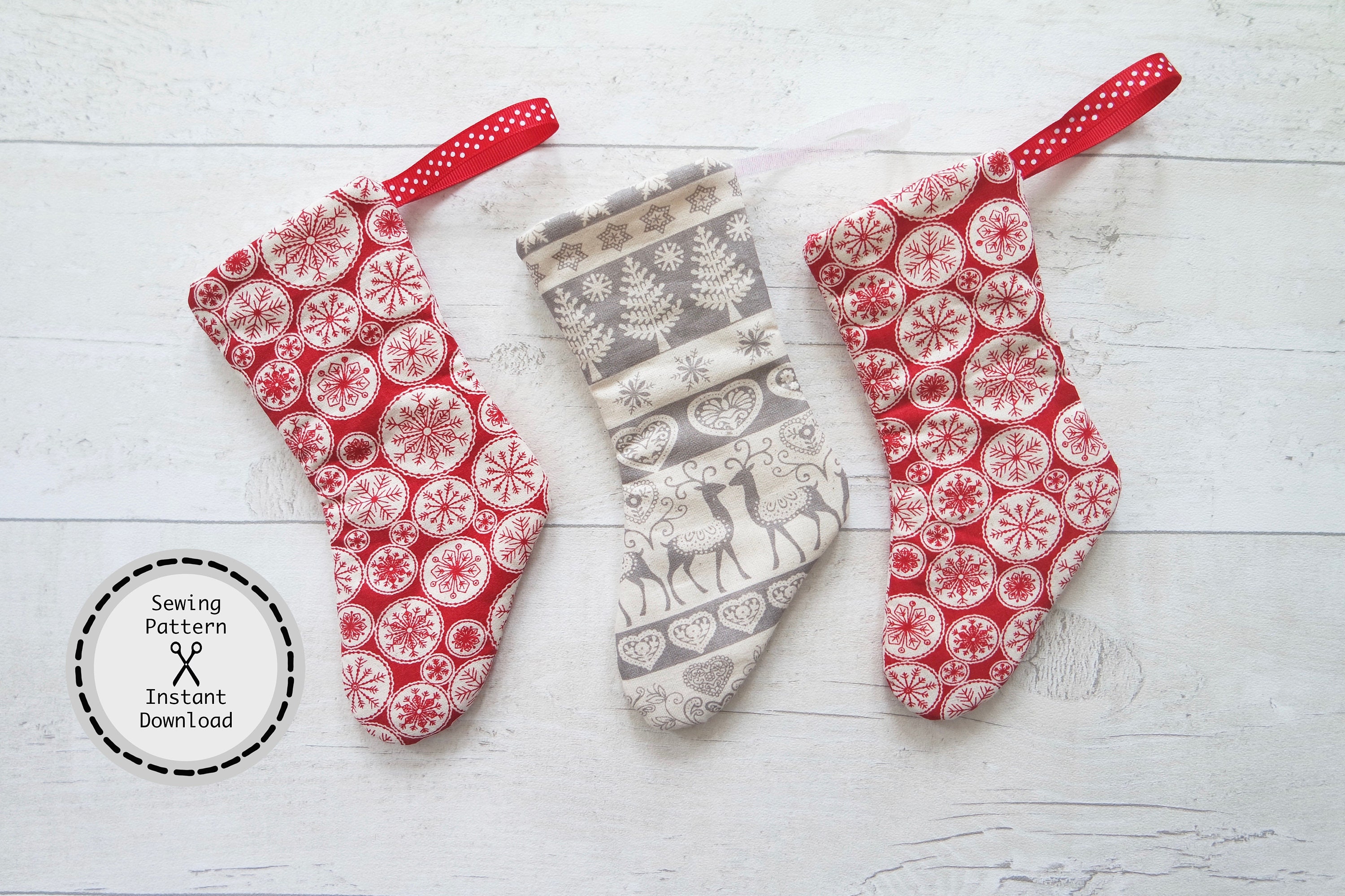 Mini Stocking PDF Sewing Pattern Instant Download Perfect Etsy