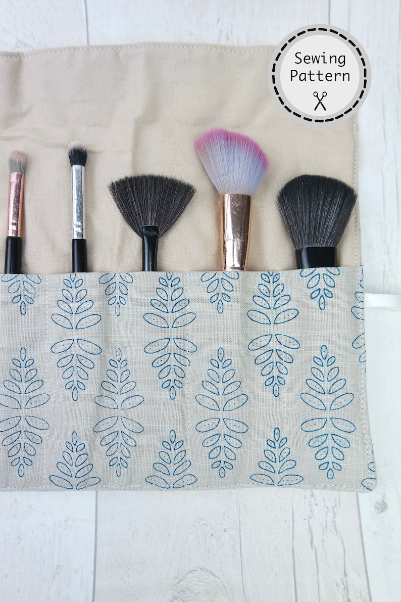 Brush roll , DIY gift, PDF sewing pattern, instant download. image 2