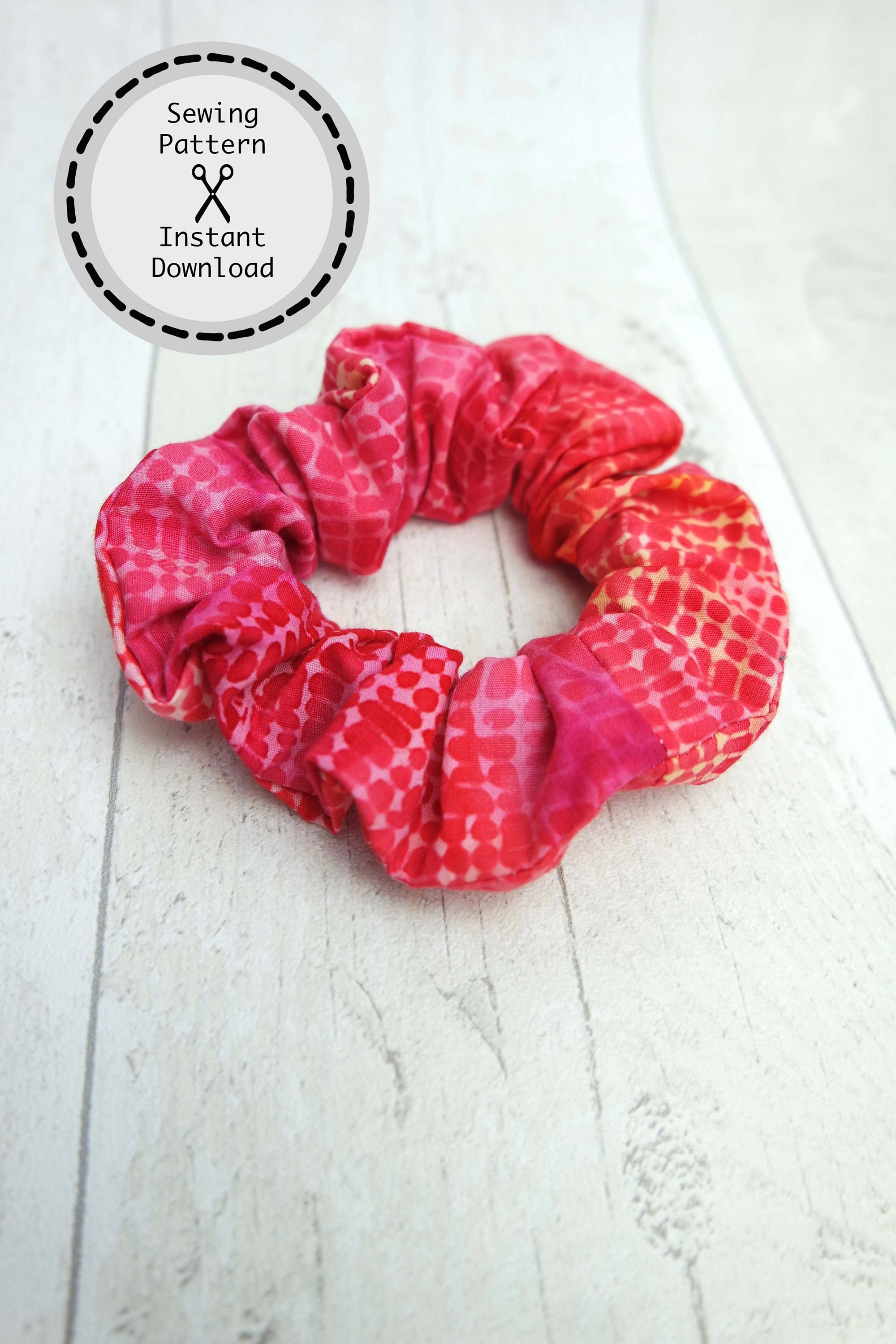 Hair Scrunchie PDF Sewing Pattern Instant Download Perfect | Etsy