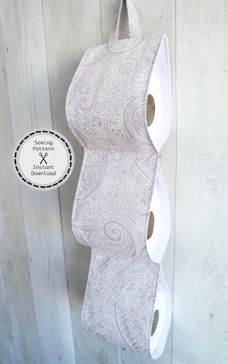 Toilet roll holder PDF sewing pattern Instant download Etsy