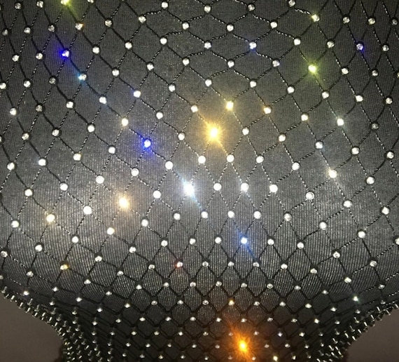 Shiny Sexy Diamond Tank Rave Outfit Mesh Rave Top EDM | Etsy