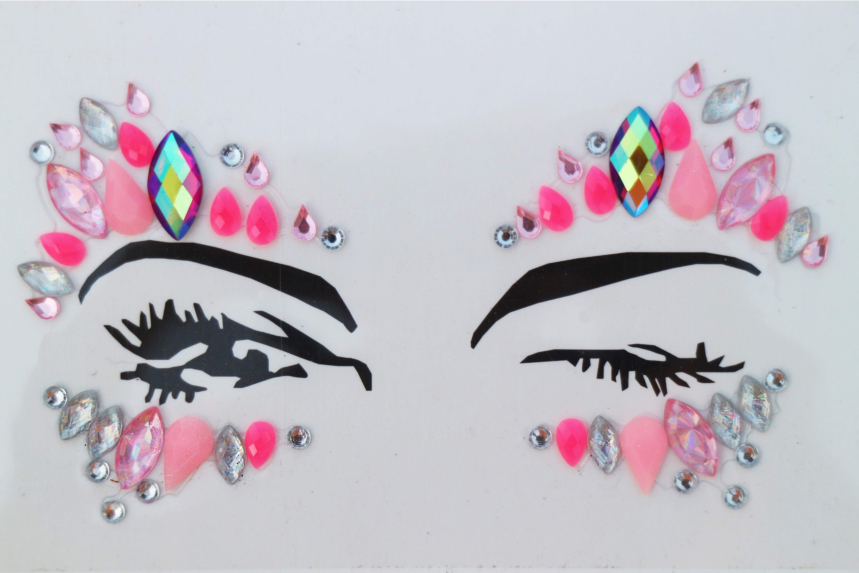 FairyFloss Pink Face Crystals, Festival Face Jewels