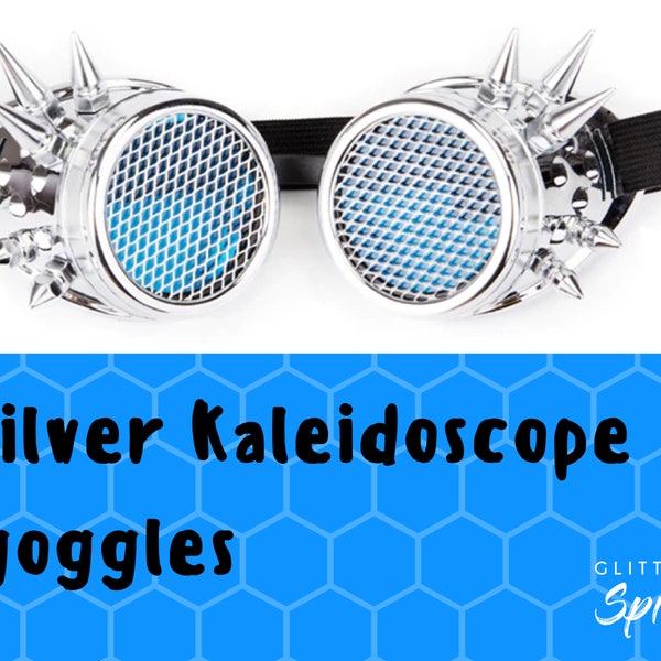 Kaleidoscope Goggles Red Orange Steampunk Glasses main image 1