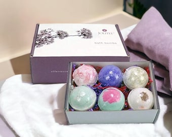 Set de regalo de bombas de baño de aromaterapia, Jolitee, manteca de karité, juego de 6