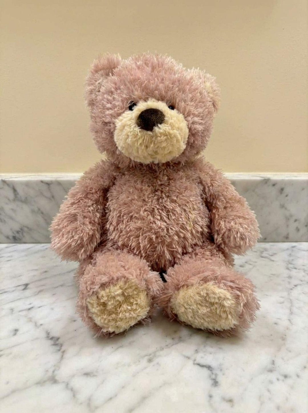 Gund Tan Stitchie Teddy Bear Plush Toy 17″ Shaggy Fur Soft Brown Nose ...
