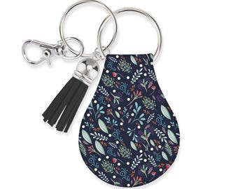 Jolitee Neoprene AirTag Kompatybilny Brelok Brelok – Fantazyjny Wzór Botaniczny