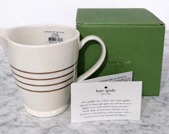 Kate Spade New York Charles Lane Guldrandig Kaffemugg Nytt i låda