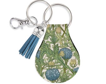 Jolitee Neoprene AirTag Kompatybilny Brelok Brelok – William Morris Blue Floral