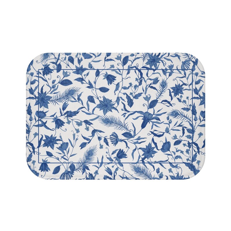 Blue Willow Chinoiserie Art Print, Blue and White Chinoiserie Pattern