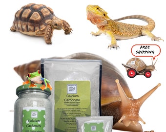 Calcium Carbonate, Calci powder for Giant African Land Snails, Reptiles, Tortoises, Frogs, lizards as an Essential Supplement for Vivarium