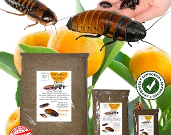 Specialist roach chow 2 VARIATIONS, Dubia Cockroach Madagascar Hissing Cockroach Redrunner Feeder roaches breeding colonies, Cockroach food