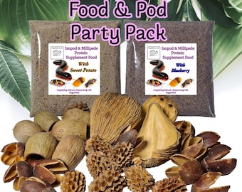 Isopod and Millipede Food & Pod Party Pack, Choose any 2 Organic Flavours