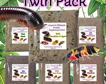 Isopod and Millipede Food Twin Pack, Choose any 2 Organic Flavours