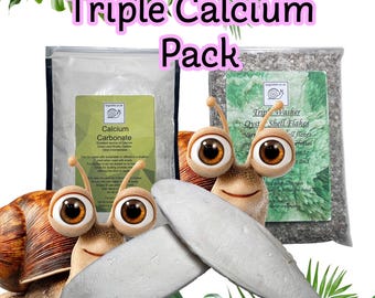 3 Item Calcium Pack for Giant African Land Snails, 2 Pack Sizes