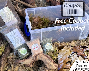 Land Snail Kit, with Free leaf litter and Coupon For A FREE HELIX, Ideal For Garden Snails