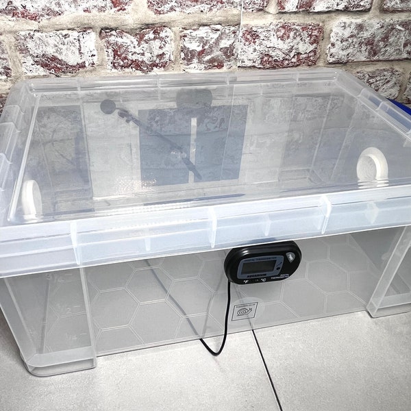 9L Heated Enclosure With Digital Thermometer, spiders, Gals, Frogs, Gecko, millipede